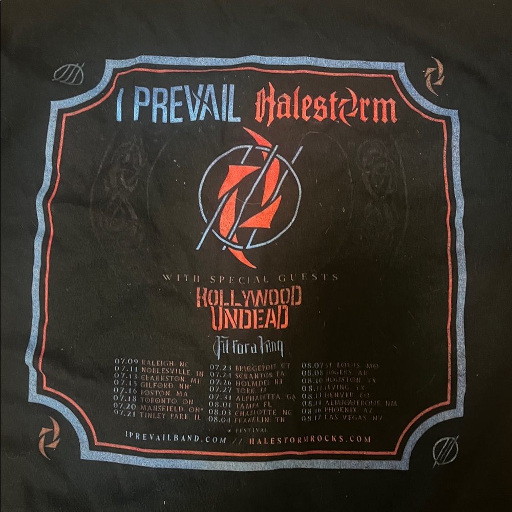 I Prevail / Halestorm Fit for King 2024 summer tour with Hollywood Undead